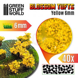 Trsy - Blossom TUFTS - 6mm self-adhesive - YELLOW Flowers (Trsy žltých kvetov)